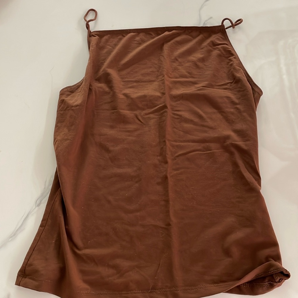 Reformation Brown Spaghetti Strap Tank Top
